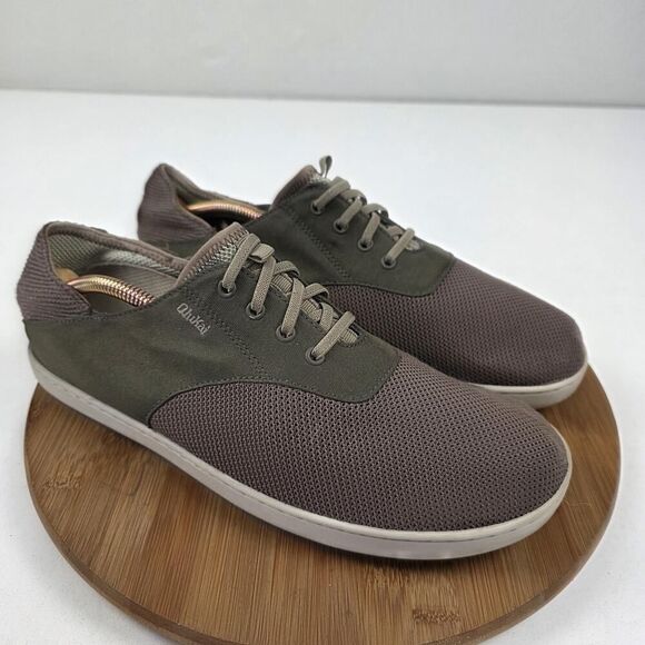OluKai Shoes Mens Size 11 Olive Brown Nohea Moku Lightweight Mesh Casual Sneaker - Picture 6 of 16